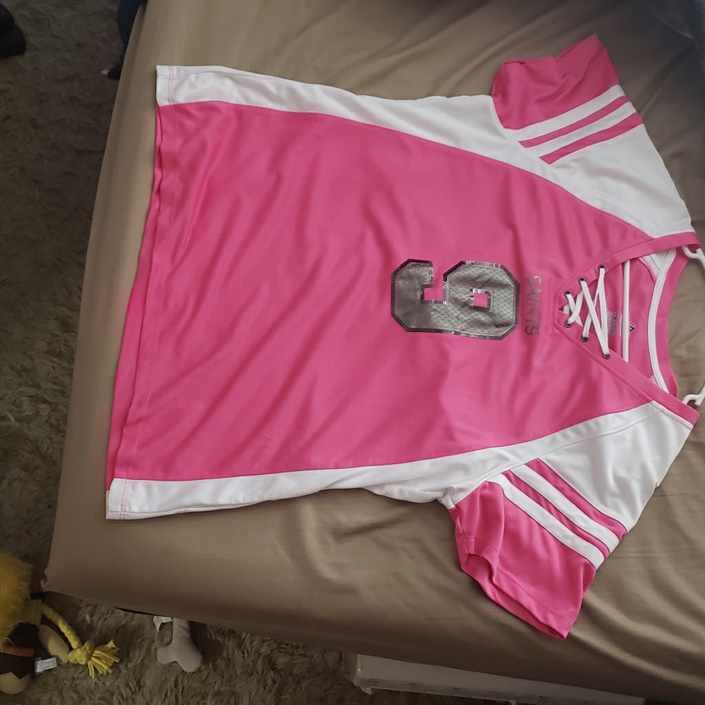 NWOT Pink New Orleans Saints Drew Brees Jersey
